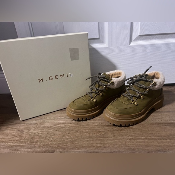 New With Box M.Gemi Olive Green The Alphi Due Boots - Picture 1 of 6